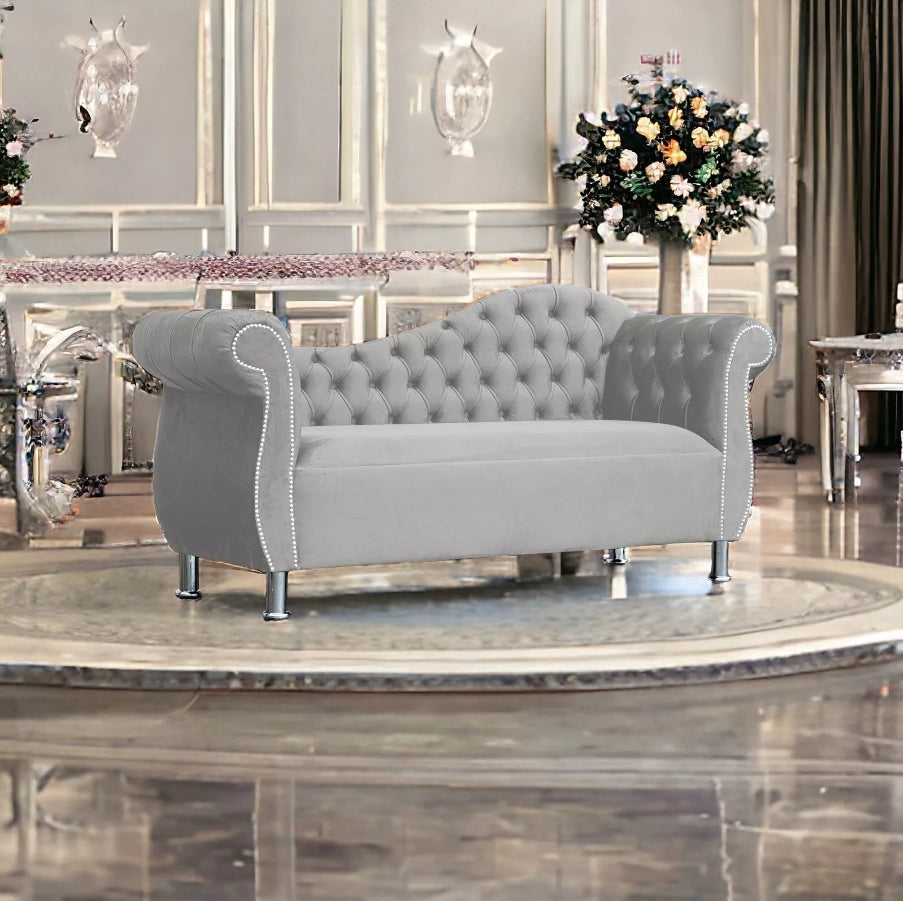 2 seater Chesterfield Artois Double Arm Chaise Lounge Sofa Vintage Soft Velvet