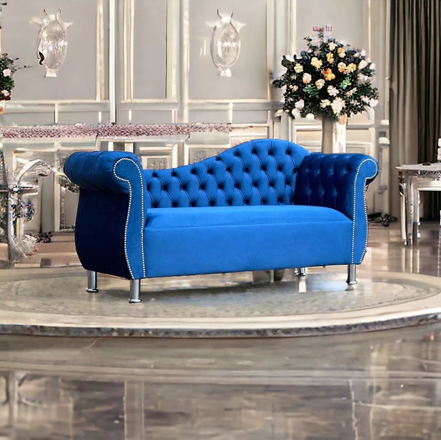 2 seater Chesterfield Artois Double Arm Chaise Lounge Sofa Vintage Soft Velvet