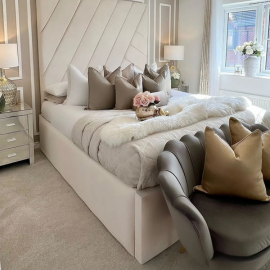 Patterned Prestige Tall Headboard Bed